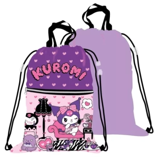 Sáček na přezůvky - vak na záda HELLO Kitty - KUROMI