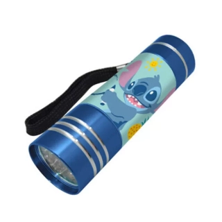 Kovová LED svítilna, baterka STITCH modrá