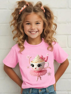Dětské tričko CAPPUCCINA BALLERINA růžové 1
