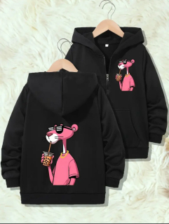 Dětská mikina Růžový PANTER černá