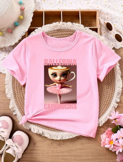 Dětské tričko CAPPUCCINA BALLERINA růžové  3