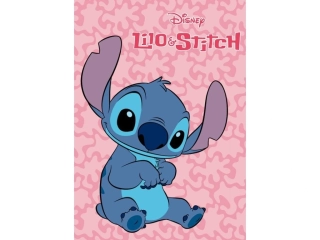 Fleecová deka STITCH - růžová 