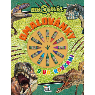 Omalovánky s voskovkami DINOSAUŘI