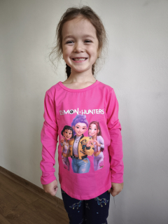 Dívčí tričko Demon HUNTRIX - růžové