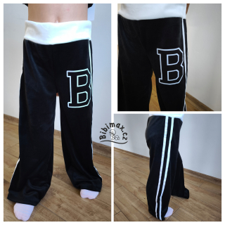 Dívčí široké tepláky - velurové 