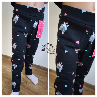 Dívčí zateplené legíny KOČKA