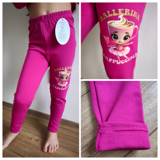 Dívčí zateplené legíny BALLERINA CAPPUCCINA - růžové
