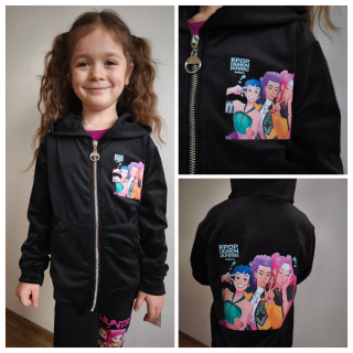 Dívčí velurová mikina Demon HUNTRIX - černá