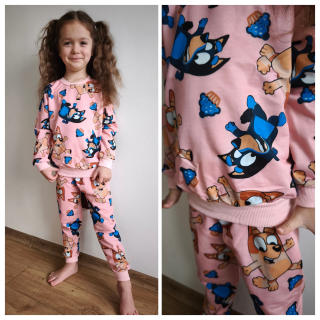 Dívčí komplet BLUEY světle růžový DR