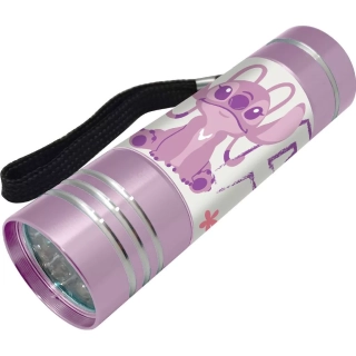 Kovová LED svítilna, baterka STITCH fialová 2