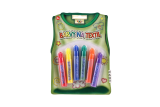 Barvy na textil, základní 6 ks