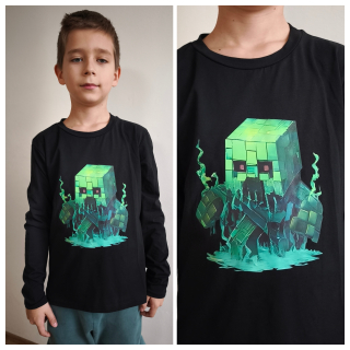 Chlapecké tričko MINECRAFT - černé DR - TM
