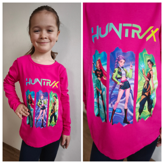 Dívčí tričko KPop Demon Hunters - HUNTRIX - růžové DR