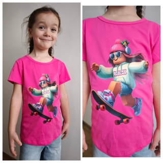 Dívčí tričko ROBLOX - růové 