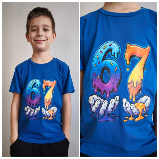  Chlapecké tričko SIX-seven 67 modré