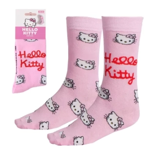 Ponožky HELLO KITTY 36/43 sv. růžové