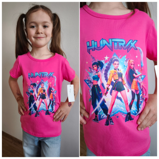 Dívčí tričko KPop Demon Hunters - HUNTRIX - růžové KR