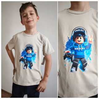 Chlapecké tričko ROBLOX - béžové