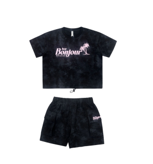 Dívčí letní komplet BONJOUR - černý