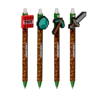 Smazatelná propiska s ozdobou MINECRAFT
