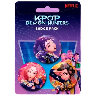 Sada 3 odznaků K-Pop Demon Hunters Huntrix